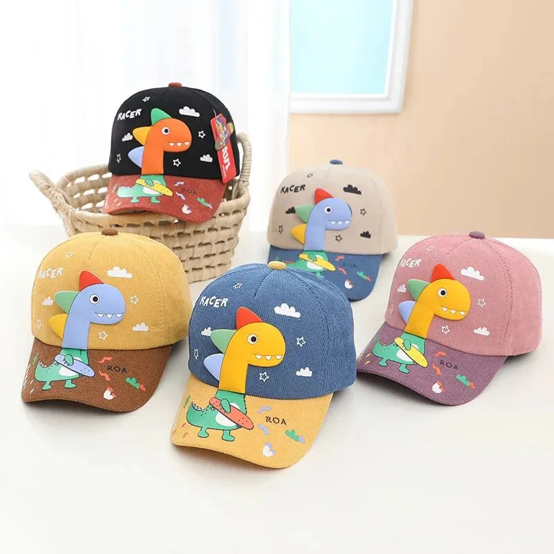 Cartoon Dinosaur Baby Baseball Hat