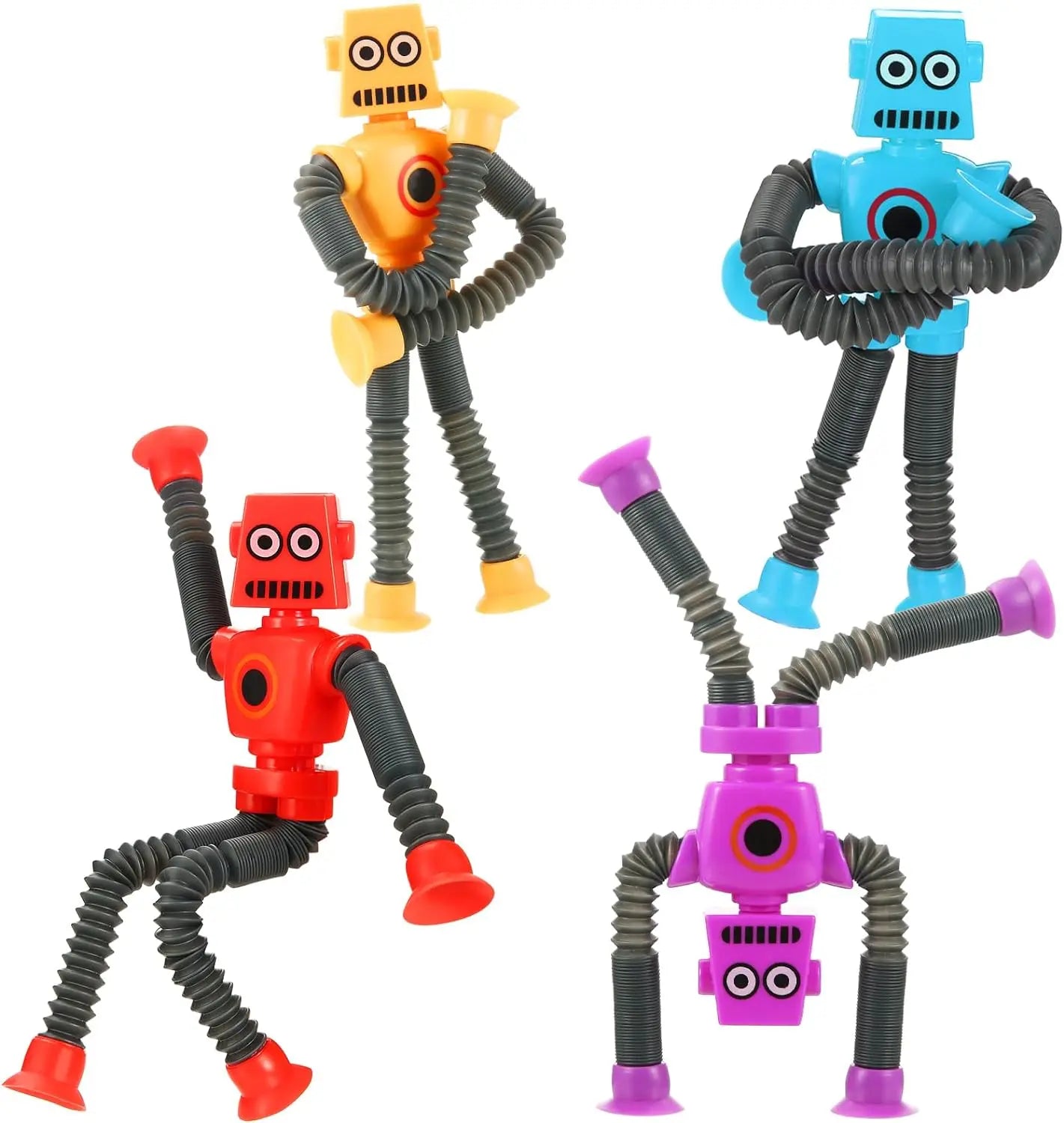 Suction Cup Robot Funny Telescopic Stretch Fidget Toy