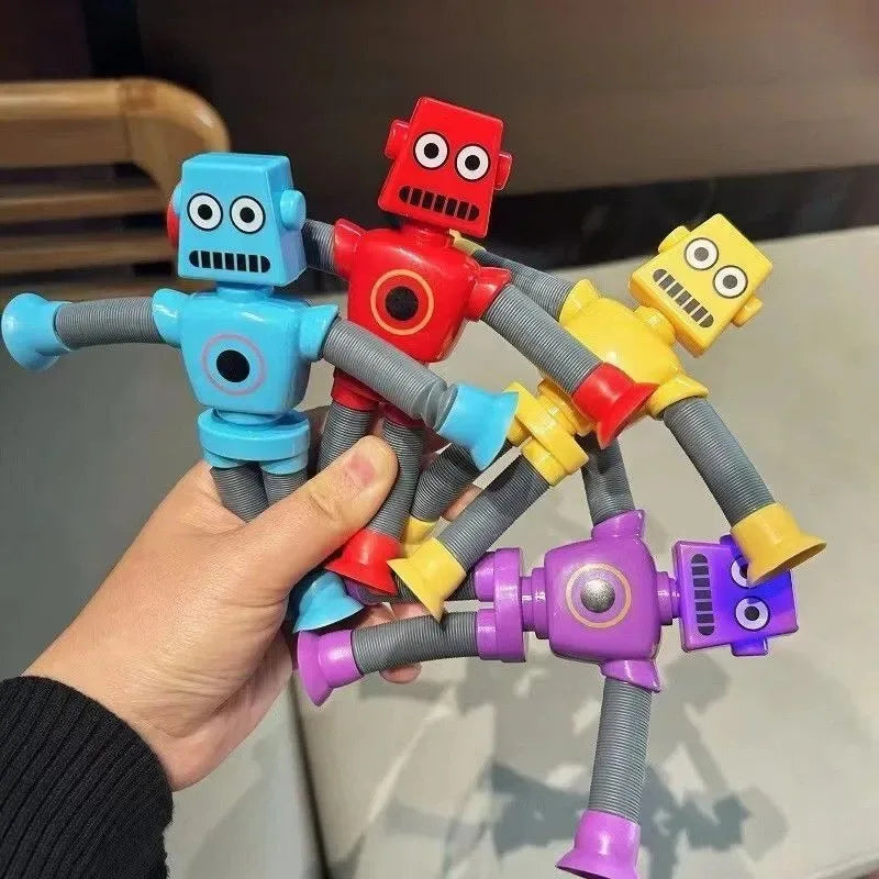 Suction Cup Robot Funny Telescopic Stretch Fidget Toy